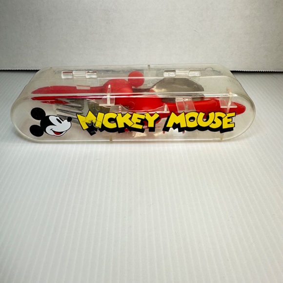 Disney Eats Toddler Mickey Minnie Mouse Spoon & Fork Flatware Set with case - Picture 4 of 7